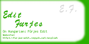 edit furjes business card